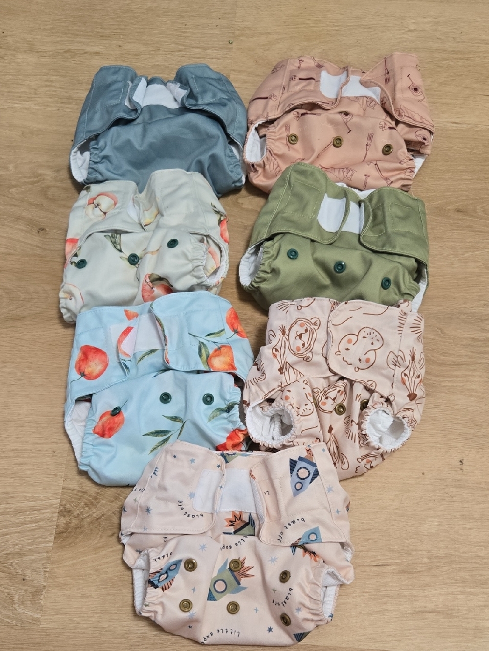 Kinder Cloth Hook And Loop Luxe Pocket Diapers One Size Lot